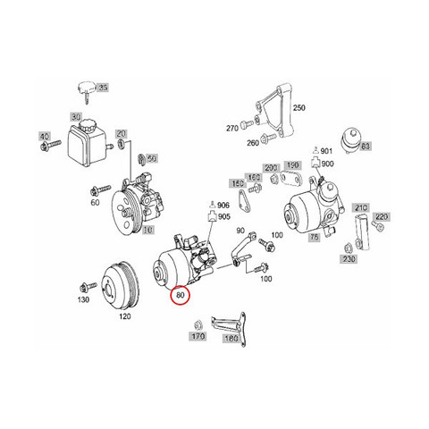 SERVOTEC製 ベンツ SL R230 パワステポンプ/パワーステアリングポンプ ABCサス車用 0034665001 0034662701 SL350 SL500 SL55AMG