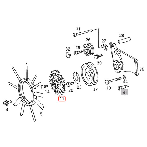 純正OEM BEHR製 ベンツ SL R129 ファンクラッチカップリング/ファンドライブ M104 エンジン用 1032000622 SL320