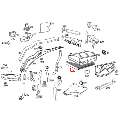 MANN製 ベンツ CLK C209/A209 外気用 エアコンフィルター/ACフィルター 左ハンドル用 CU3461 2038300918 CLK320 CLK350