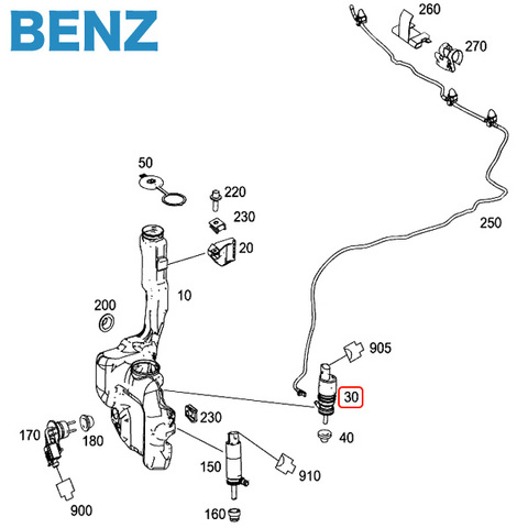 ベンツ ウィンドウウォッシャーポンプ