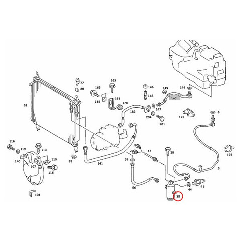 URO製 ベンツW126 AC/エアコンレシーバードライヤー/リキッドタンク 1268300083 1268300183 380SEC500SEC560SEC280SE300SD300SE500SE