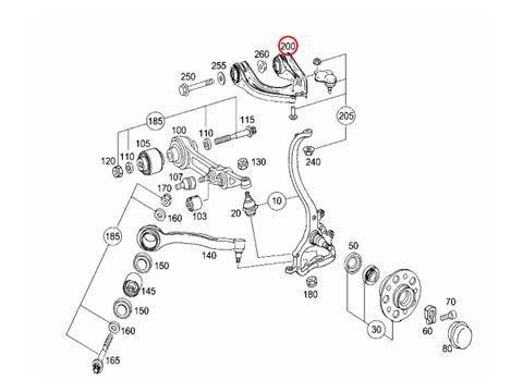 [6ヶ月保証]ベンツCLS W219 フロントアッパーアーム左右 2113304307 2113306707 CLS350CLS500CLS550CLS350CLS500CLS550