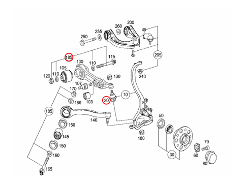 [6ヶ月保証付]ベンツW219フロントロアアーム右側＆ボールジョイント1個セット2113308207 2113309207 2203330127 CLS350CLS500CLS550 CLS63AMG