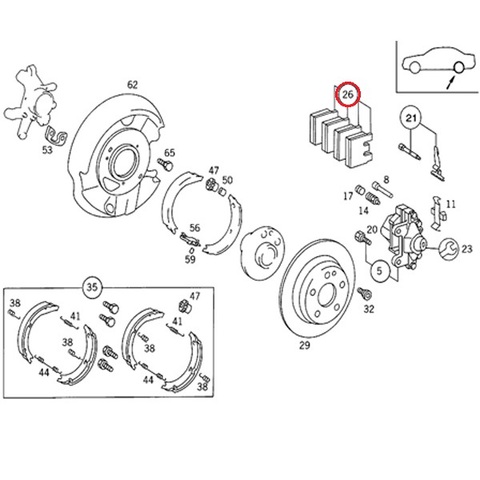 BOSCH製 QuietCast ベンツ CLK A208/C208 リア/リヤ用 プレミアム ブレーキパッド/ディスクパッド 左右セット 0034202820 CLK320