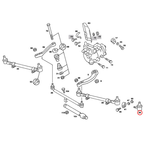 MEYLE製 ベンツ Sクラス W126 ステアリングタイロッドエンド インナー側＆アウター側セット 左右共通 0003385310 0160200213 380SEC 500SEC 560SEC