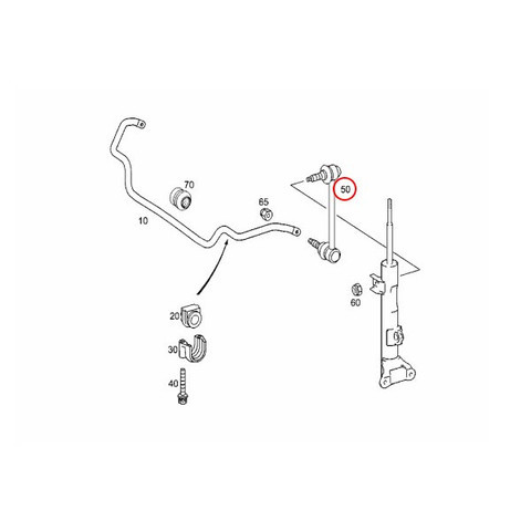 純正OEM LEMFORDER製 ベンツ W209 フロントスタビリンクロッド/ベントラムサポート 左右 2033200489 2033202589 2033202889 CLK320 CLK350