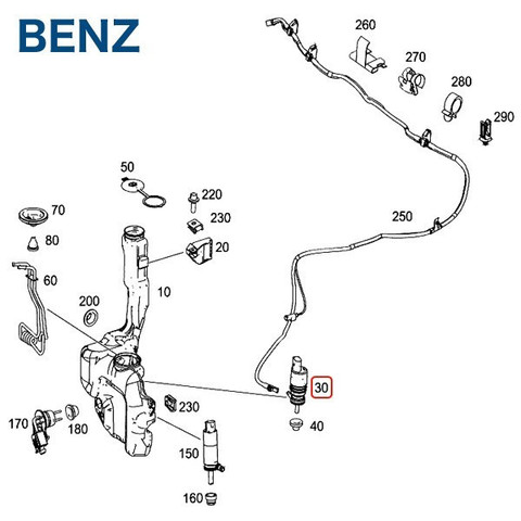 ベンツ ウィンドウウォッシャーポンプ