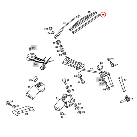 BOSCH製 ベンツ ワイパーゴム