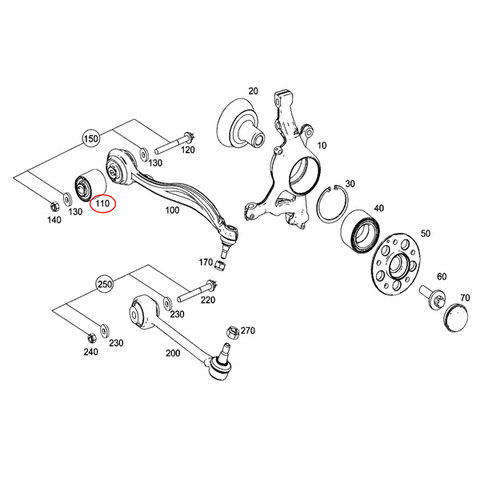 ベンツ フロント ラジアスアームブッシュ