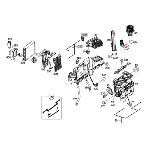 MAHLE-BEHR製 ベンツ ブロアレジスター