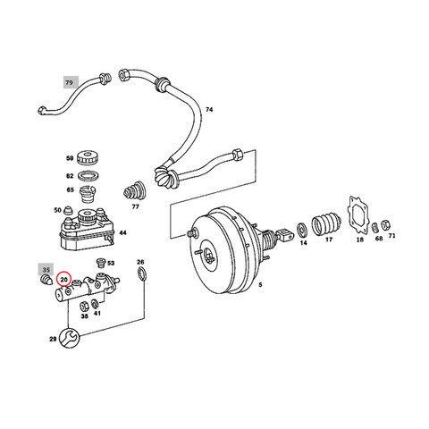 ベンツ ブレーキマスターシリンダー