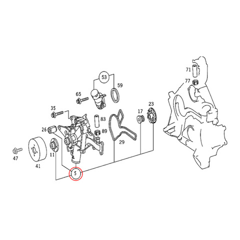 ベンツ ウォーターポンプ 4点セット