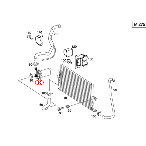 ベンツ インタークーラー用 ウォーターポンプ