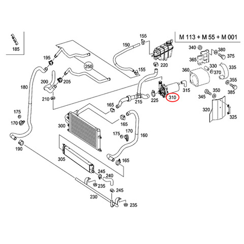 ベンツ インタークーラー用 ウォーターポンプ