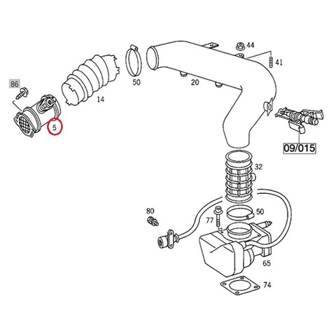 TPI-Trueparts製 ベンツ W210 W202 R129 エアマスセンサー エアフロメーター M104 直6 エンジン用 0000941048 0280217517 0280217518