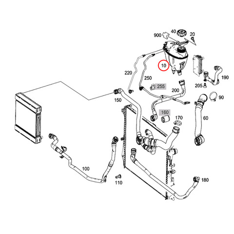 URO製 ベンツ ラジエーターサブタンク ＜ ベンツパーツ専門プロテック