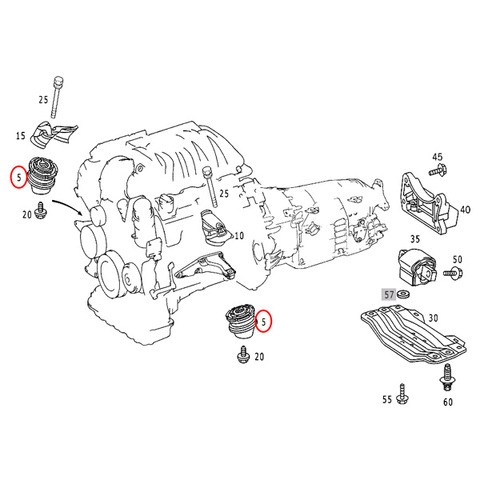 ベンツ フロント エンジンマウント