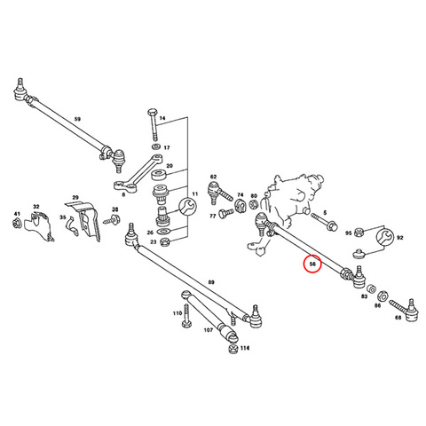 ベンツ ステアリングタイロッド ASSY