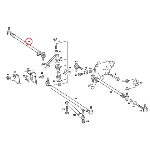 ベンツ ステアリングタイロッド ASSY