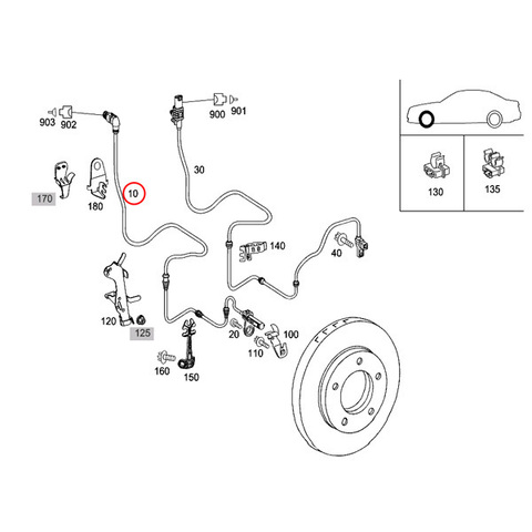 ベンツ フロント ABSセンサー