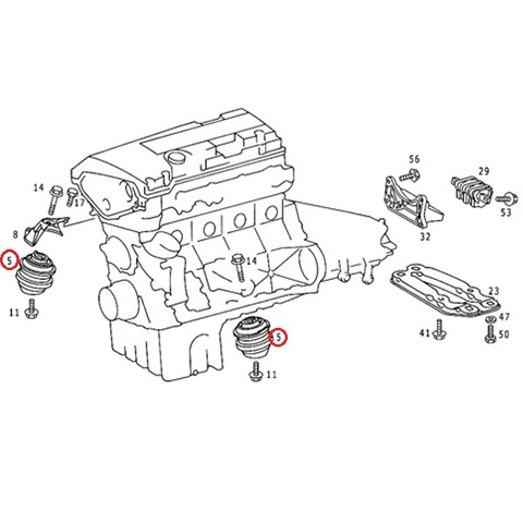 ベンツ Cクラス W203 エンジンマウント エンジンラバーマウント 左右セット 2032400417 2032400617 C200KOMPRESSOR