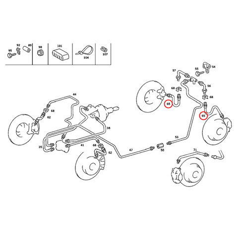 ベンツ ブレーキホース