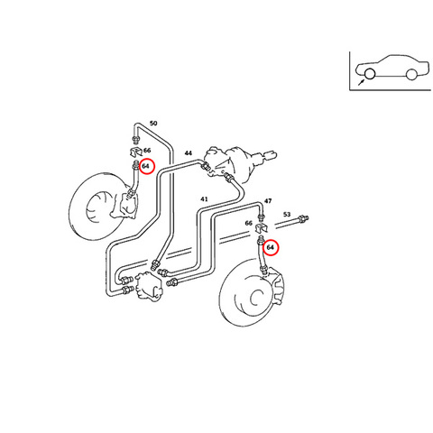 ベンツ ブレーキホース 左右セット