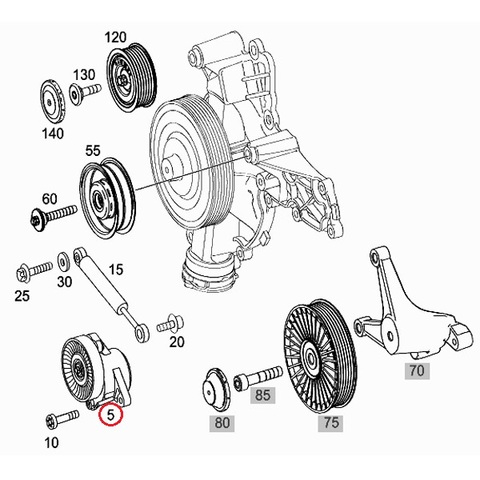 ベンツ C207 A207 W211 W212 ベルトテンショナーASSY M272 M273 エンジン用 2722000270 E250 E280 E300 E350 E350