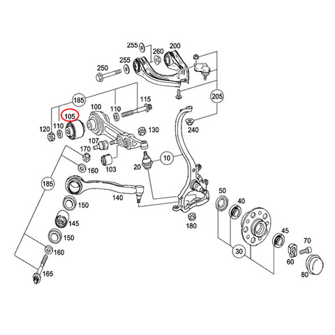 ベンツ フロント ロアアームブッシュブッシュ