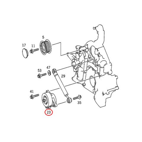 ベンツ ベルトテンショナー