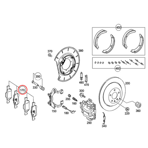 ベンツ リア/リヤ ブレーキパッド