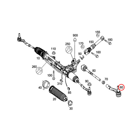 ベンツ ステアリングタイロッドエンド