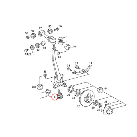 ベンツ ロアアームボールジョイント