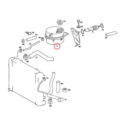 URO製 ベンツ ラジエーターサブタンク