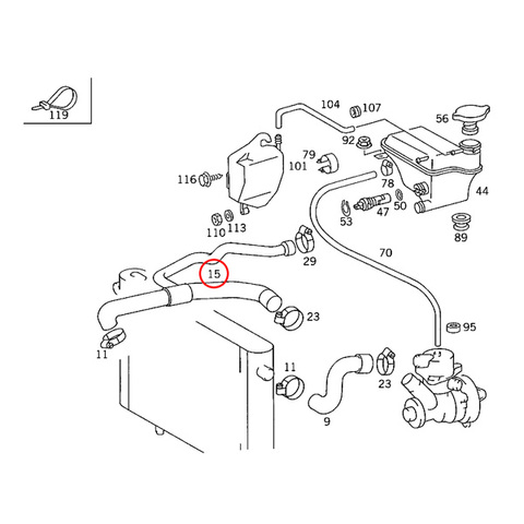 ベンツ ラジエーターホース