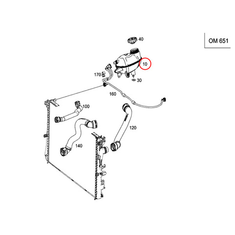 URO製 ベンツ ラジエーターサブタンク