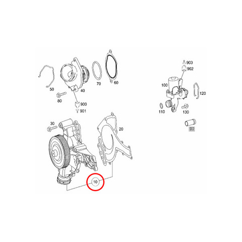 ベンツ ウォーターポンプ