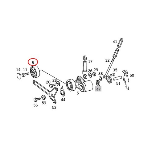 ベンツ ベルトテンショナープーリー