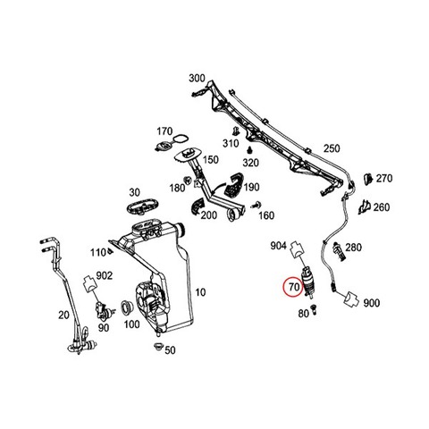 ベンツ ウィンドウウォッシャーポンプ
