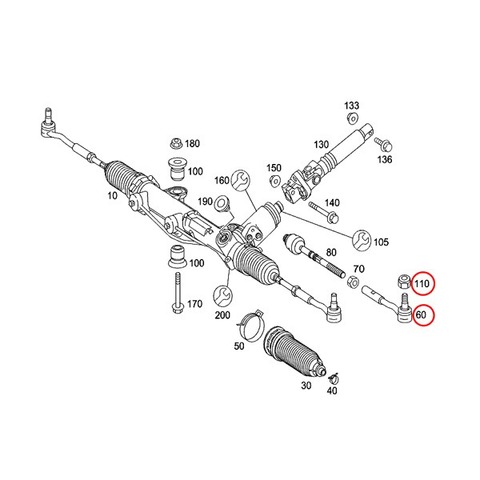 ベンツ ステアリングタイロッドエンド
