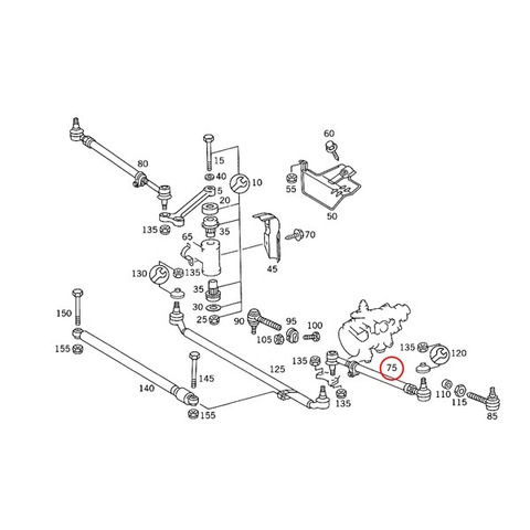 ベンツ ステアリングタイロッド ASSY