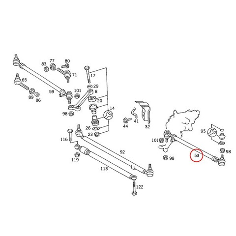 ベンツ ステアリングタイロッド ASSY