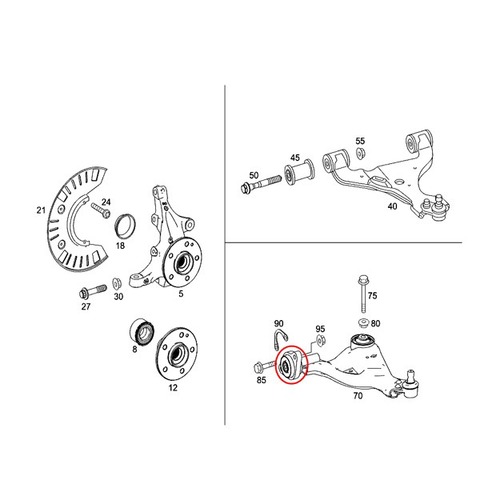 ベンツ ロアアームブッシュ