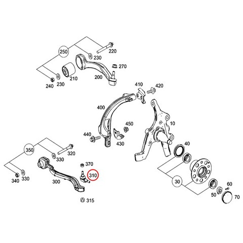 ベンツ フロント ロアアームボールジョイント