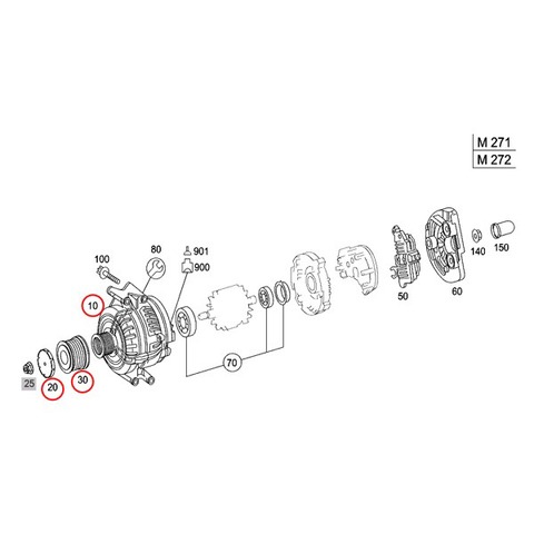 BOSCH製 ベンツ オルタネーター