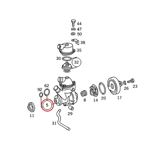 ベンツ ウォーターポンプ