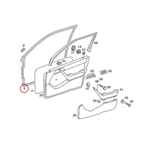 ベンツ フロントドア ウェザーストリップ ＜ ベンツパーツ専門プロ