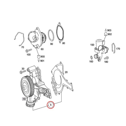 ベンツ ウォーターポンプ