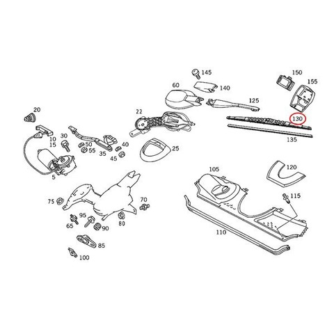 BOSCH製 ベンツ ワイパーブレード 1本