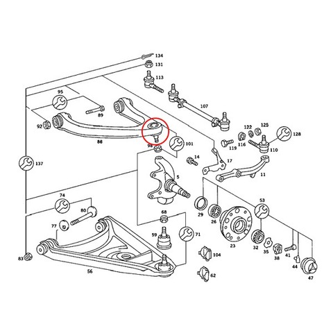 ベンツ アッパーアームボールジョイント
